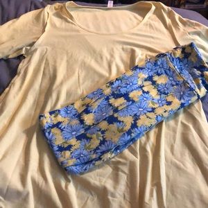 Lularoe Yellow Irma with Leggings